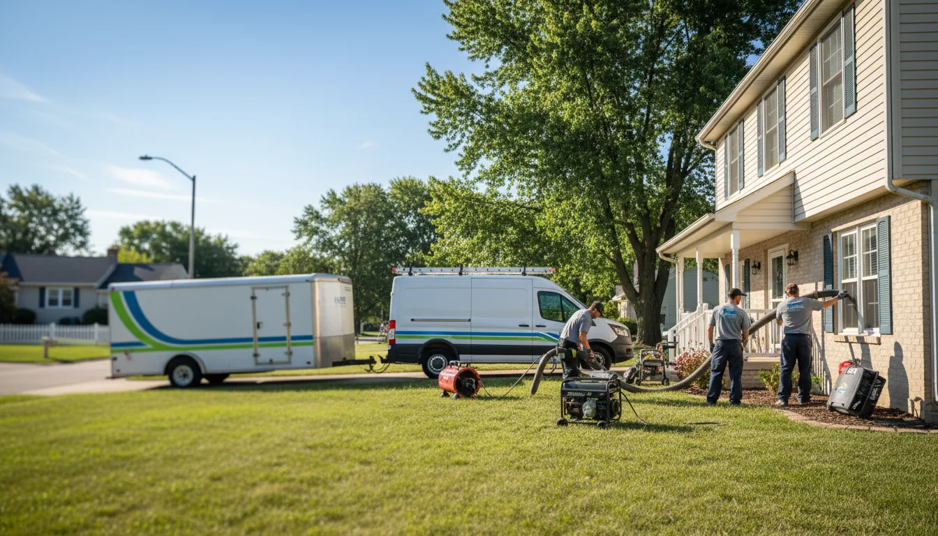 Flooded Basement Restoration And Cleanup With Repair in Waterloo, IL near me